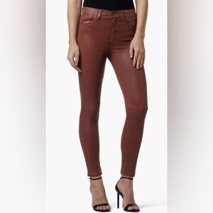 NWT Joe's Faux-leather Brown High Waist Skinny Jeans Size 27